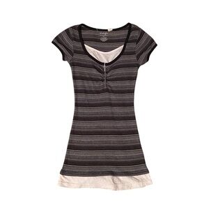 Black striped Bella Swan babydoll top